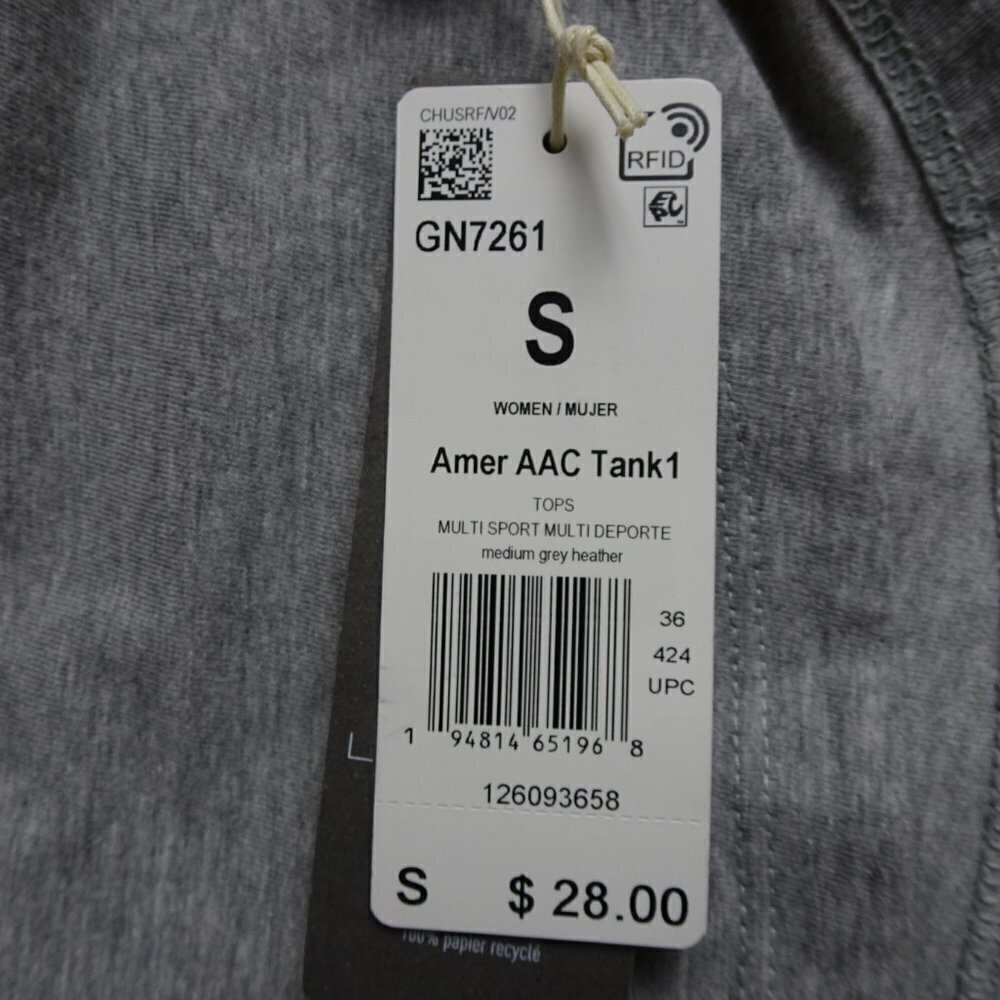 Adidas Tank Top Womens Size S Gray American Flag Racerback - Picture 6 of 6